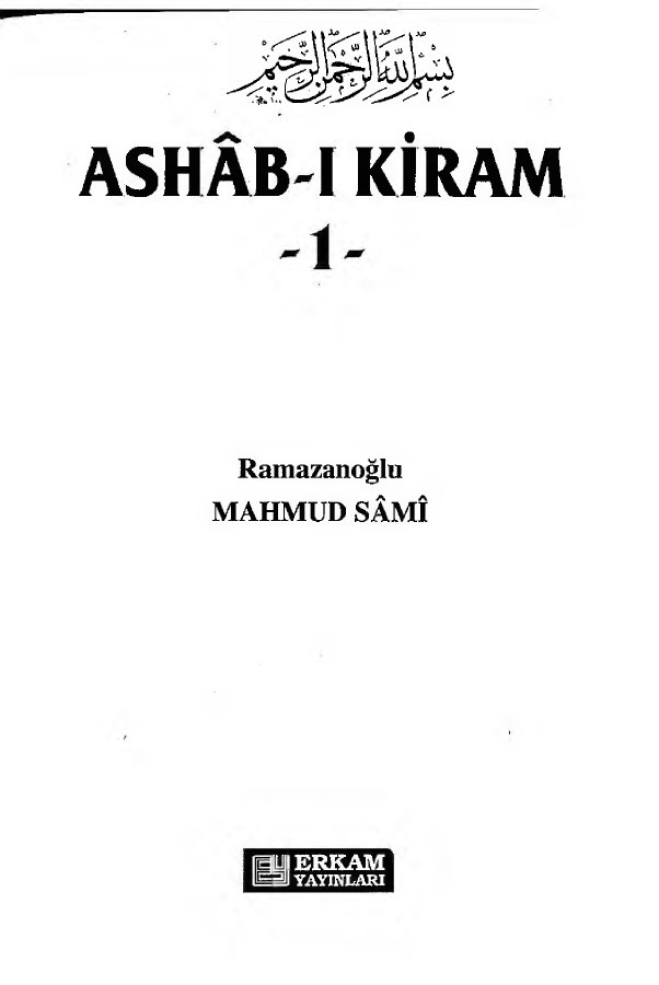 Ashab I Kiram 1 kitap kapağı
