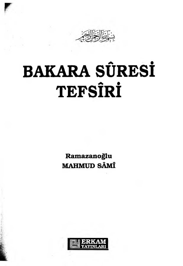 Bakara Suresi kitap kapağı
