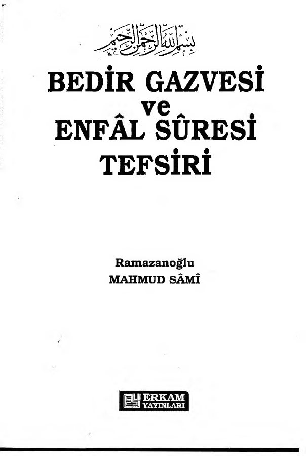 Bedir Gazvesi Ve Enfal Suresi kitap kapağı