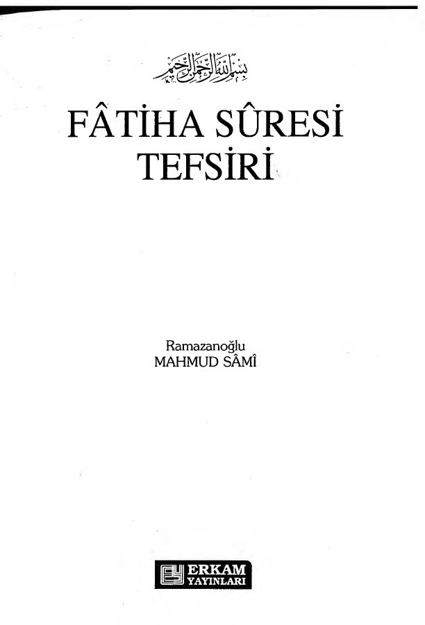 Fatiha Suresi kitap kapağı
