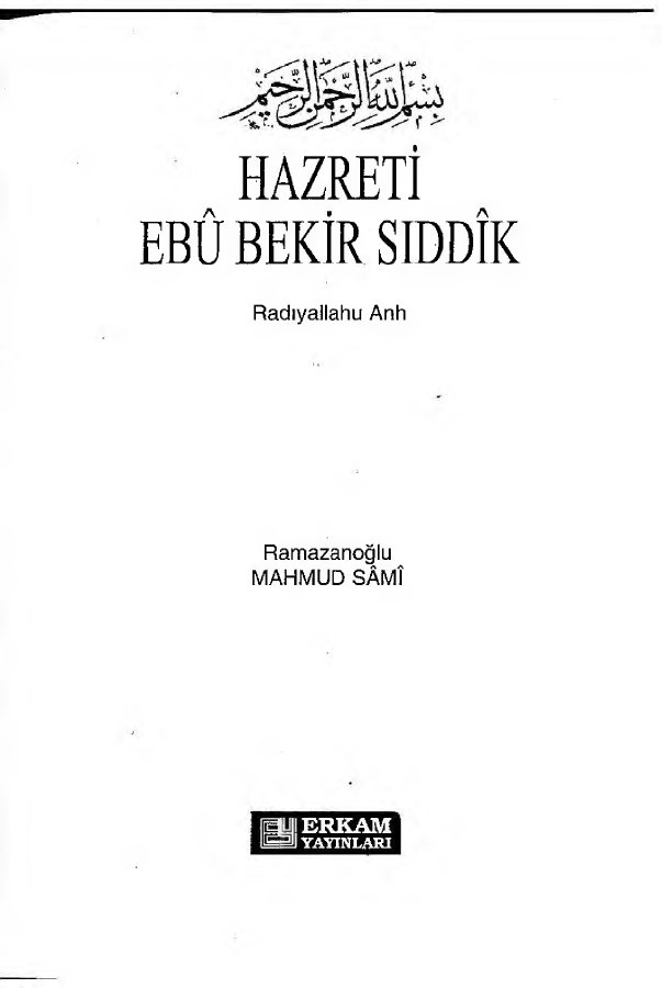 Hz.Ebubekir kitap kapağı
