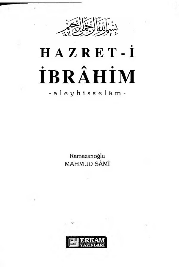 Hz.Ibrahim kitap kapağı