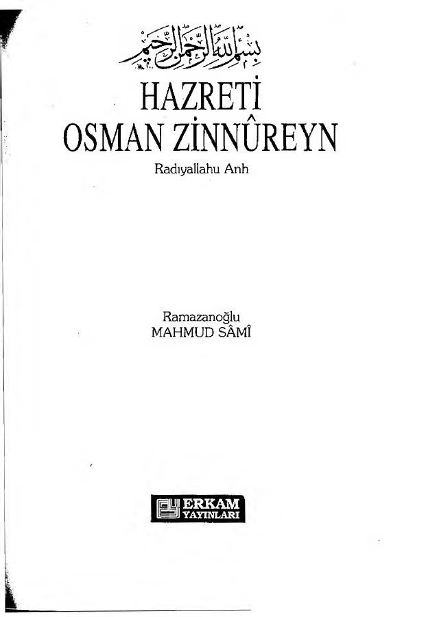 Hz.Osman kitap kapağı