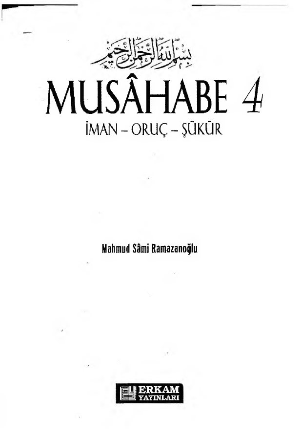 Musahabe 4 kitap kapağı